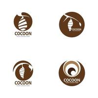 cocon pictogram en symbool vector sjabloon illustratie