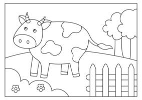 boerderij dier kleur bladzijde voor kinderen vector