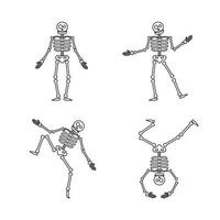 gelukkige halloween-skeletillustratie vector