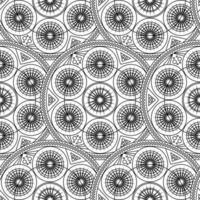 zwart wit zwart-wit mandala boho naadloos patroon vector