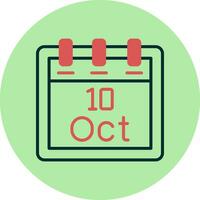 oktober 10 vector icoon