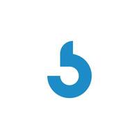 brief b abstract beweging cirkel lijn logo vector