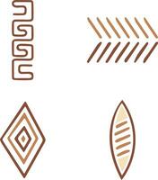 hand- getrokken abstract Afrikaanse vorm geven aan. vector illustratie set.