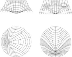 wireframe futuristische vorm in meetkundig concept. vector illustratie reeks