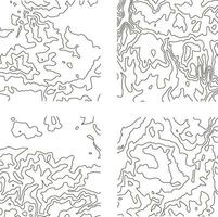 topografie patroon plein voor kaart contour achtergrond. vector illustratie set.