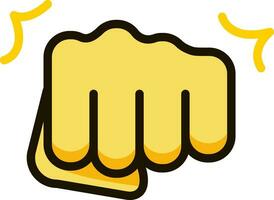 gevuist hand- icoon emoji vector