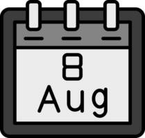 augustus 8 vector icoon