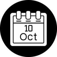 oktober 10 vector icoon