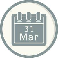 maart 31 vector icoon