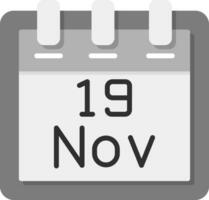 november 19 vector icoon