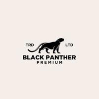 zwarte panter vintage premium logo vector