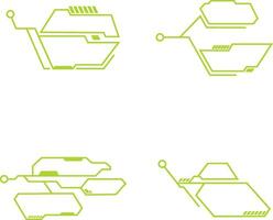 hud uitroepen titel kader voor digitaal technologie. vector illustratie.