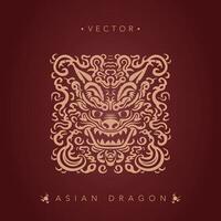 Aziatisch draak Chinese draak totem patroon vector