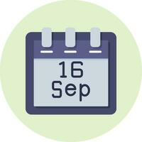 september 16 vector icoon