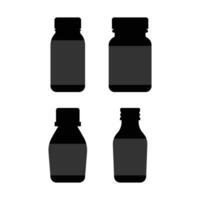 silhouet van een geneeskunde siroop fles vector