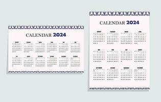 kalender voor 2024 muur en tafel sjabloon vector