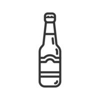 glas fles ambacht bier icoon Aan wit achtergrond. alcohol drinken symbool. kroeg, bar, verkoudheid drank, brouwerij. schets stijl vector illustratie.