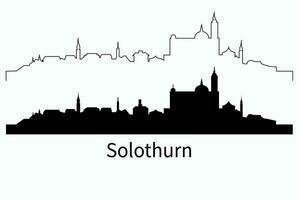 stad horizon van solothurn Zwitserland vector