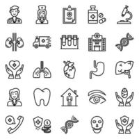 gezondheidszorg icon set - vectorillustratie. vector