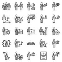 zakenmensen icon set - vectorillustratie. vector