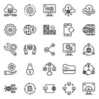 netwerk icon set - vectorillustratie. vector