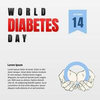 wereld diabetes dag. diabetes bewustzijn dag. gevierd elke jaar Aan november 14 vector