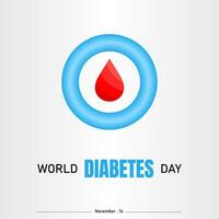 wereld diabetes dag. diabetes bewustzijn dag. gevierd elke jaar Aan november 14 vector