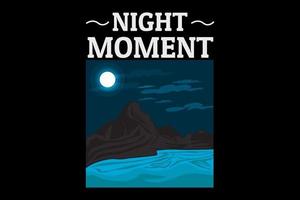 nacht moment illustratie ontwerp vector