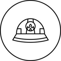 brandweerman helm vector icoon