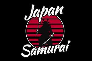 japan zwaard retro vintage design vector