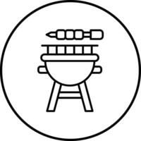 bbq rooster vector icoon