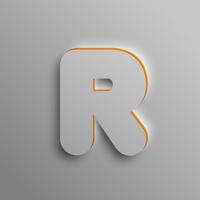 Realistische 3D-lettertype, vector