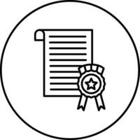 certificaat vector pictogram