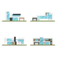 plat ontwerp van moderne huizen, modern gebouw en architectuur. vector