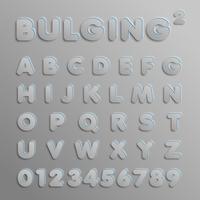 Realistische 3D-lettertype, vector