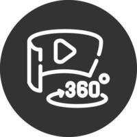 360 mate video creatief icoon ontwerp vector