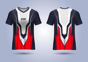 t-shirt sportontwerp. race trui. uniform voor- en achteraanzicht. vector