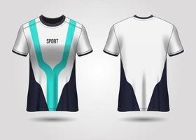 t-shirt sportontwerp. race trui. uniform voor- en achteraanzicht. vector