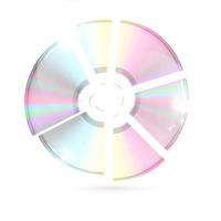CD / DVD op witte achtergrond, vectorillustratie vector