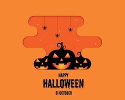 happy halloween dag pompoen geometrische vector