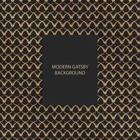 moderne gatsby in bruin en goud vector