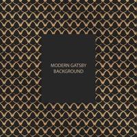 moderne gatsby in bruin en goud vector