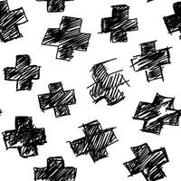 naadloos patroon met zwart kruis vector