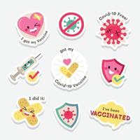 covid19 vaccin schattige stickers
