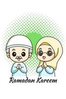 cte grootouders vieren ramadan kareem vector