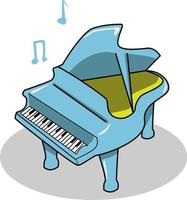 eenvoudige blauwe piano vector