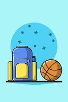 tas en basketbal vector