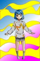 anime karakter mooie meiden vector