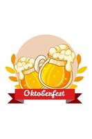 sodaglas voor oktoberfest pictogram cartoon afbeelding vector