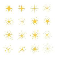 vector pictogram illustratie glanzende sterren, fonkelende sterren, glitter sterren